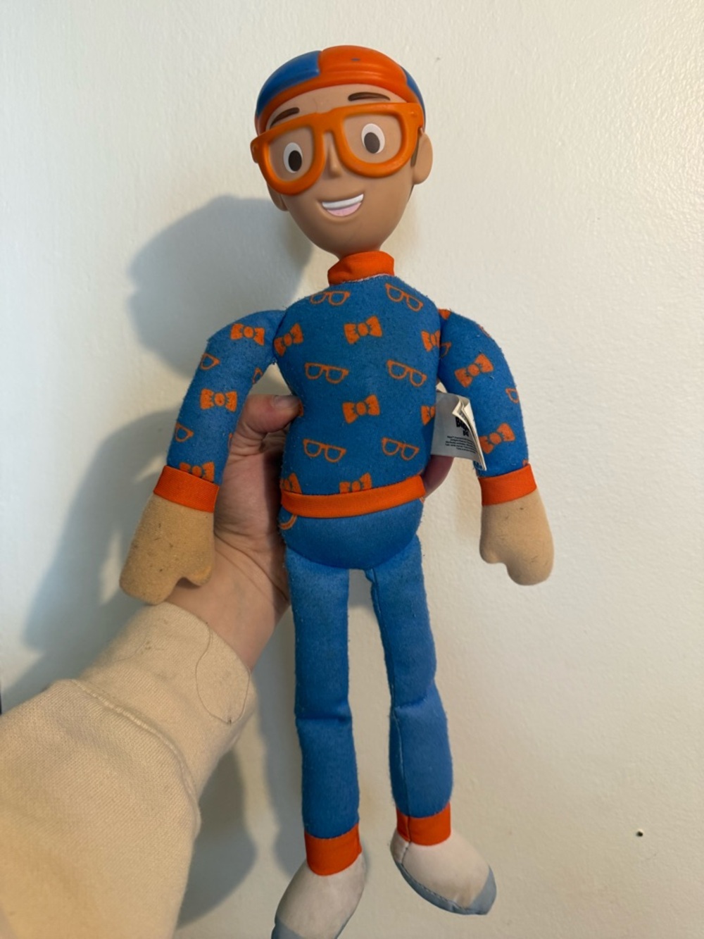 Blippi talking Plush Character Doll with Glasses Print - Kids Toy